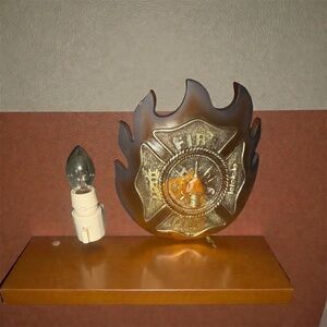 Firefighter night light Flame Wall Decor